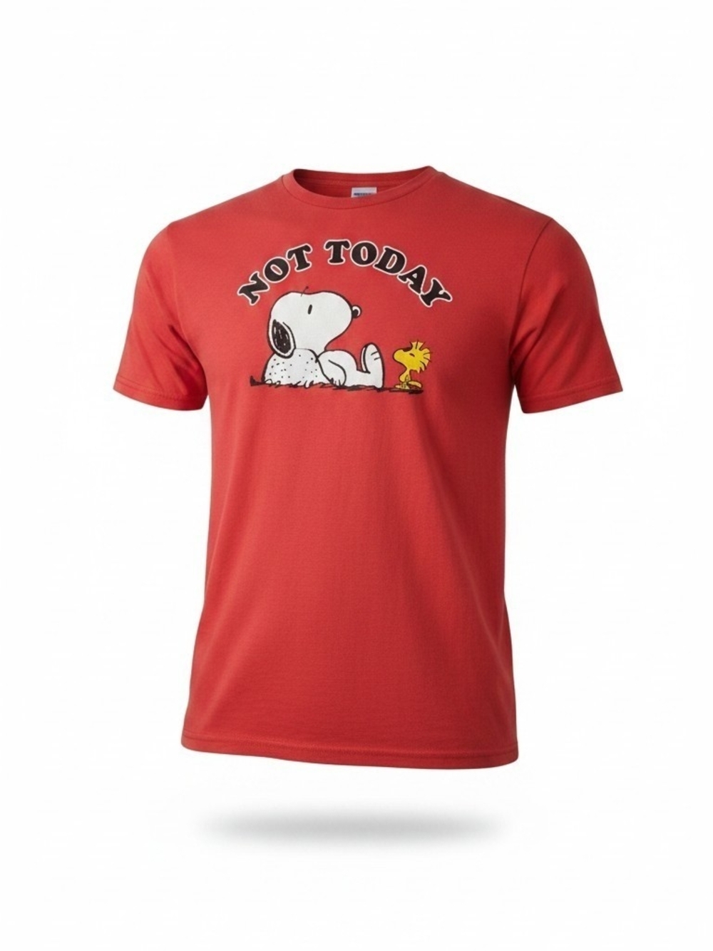 Peanuts Red Hybrid Tee with Interior Logo Print